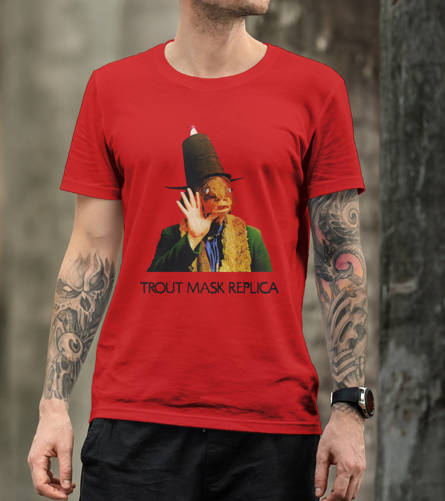 Captain Beefheart Trout Mask Replica Surreal Fish Head T-Shirt