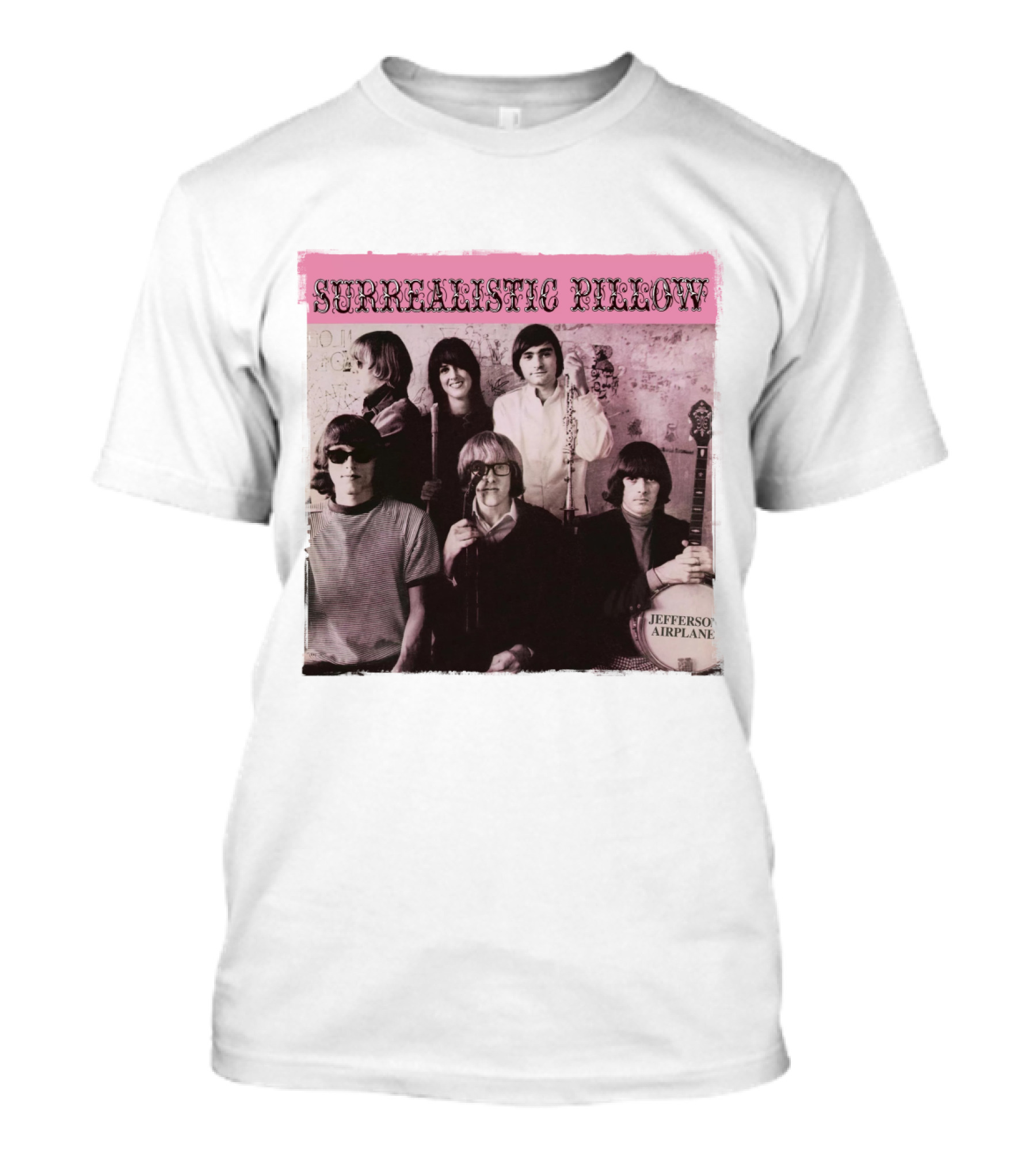 Surrealistic Pillow Jefferson Airplane Band Members Vintage Photo T-Shirt