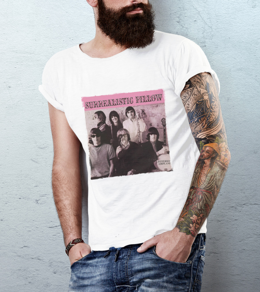 Surrealistic Pillow Jefferson Airplane Band Members Vintage Photo T-Shirt