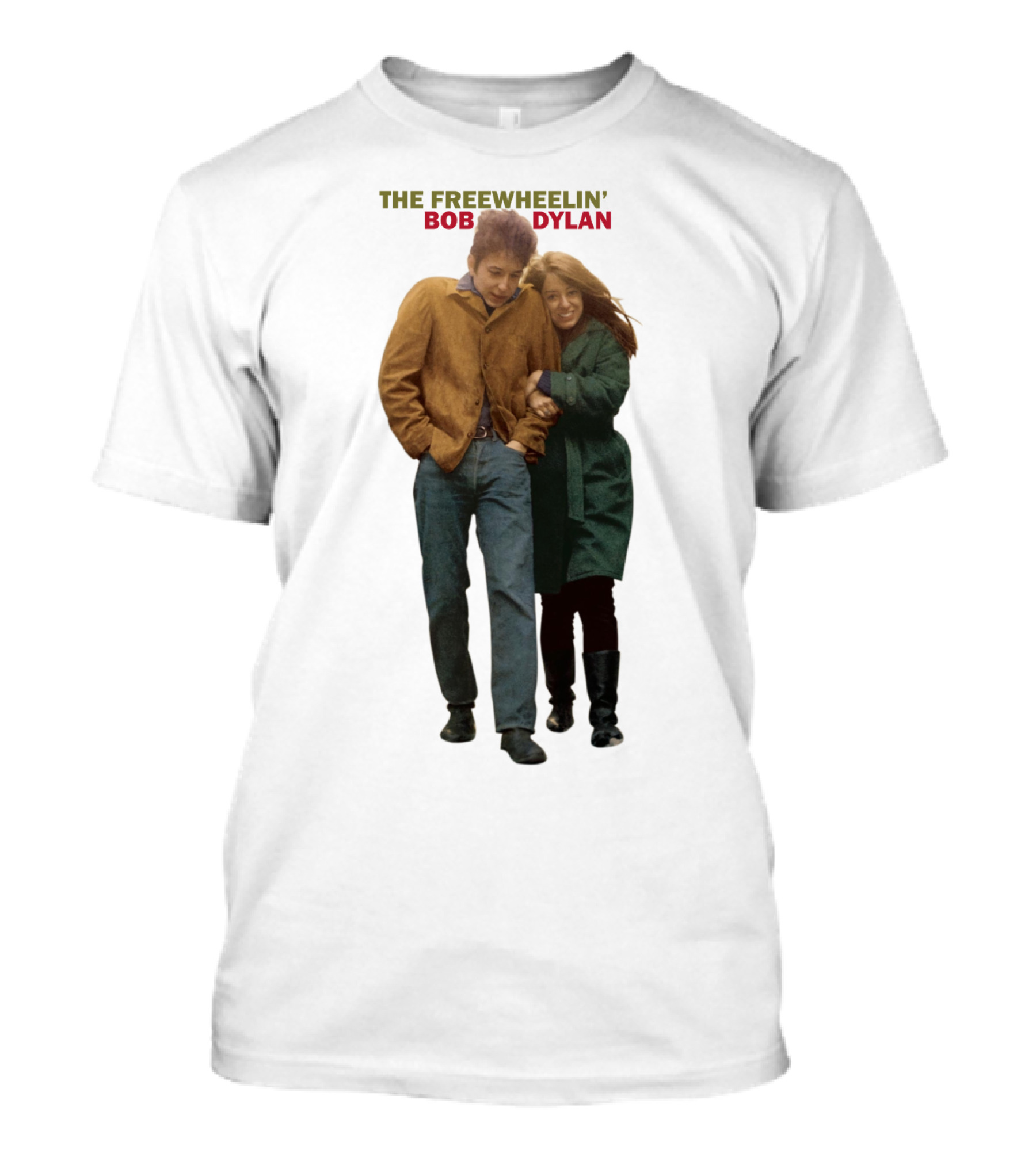 The Freewheelin' Bob Dylan Iconic Album Cover Image T-Shirt