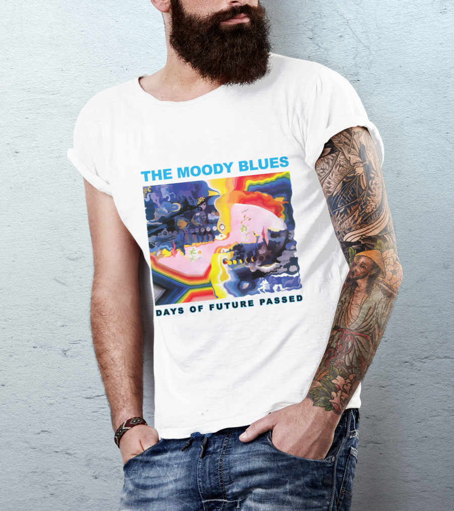 THE MOODY BLUES DAYS OF FUTURE PASSED Psychedelic Album Cover T-Shirt