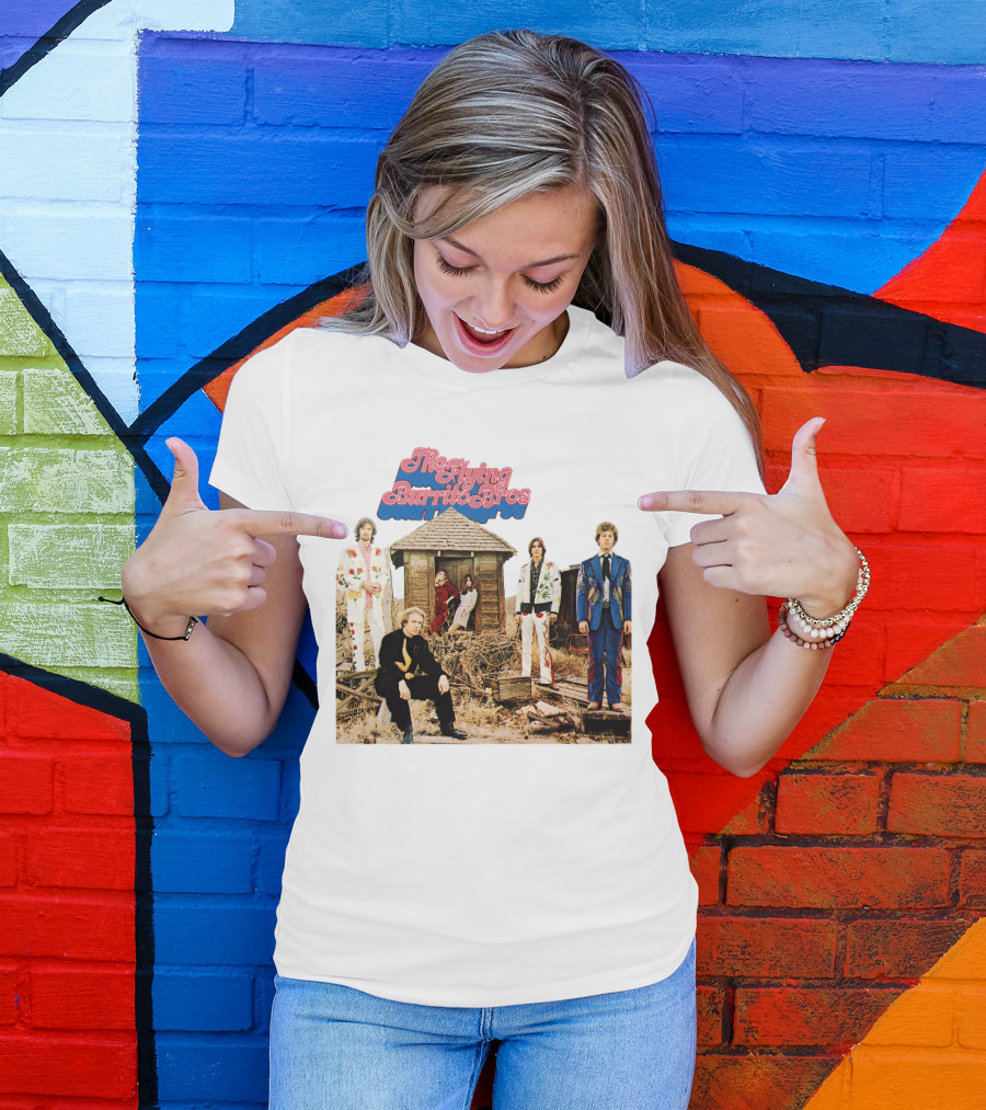 The Flying Burrito Bros The Gilded Palace Of Sin Album Cover Band Members In Colorful Suits T-Shirt