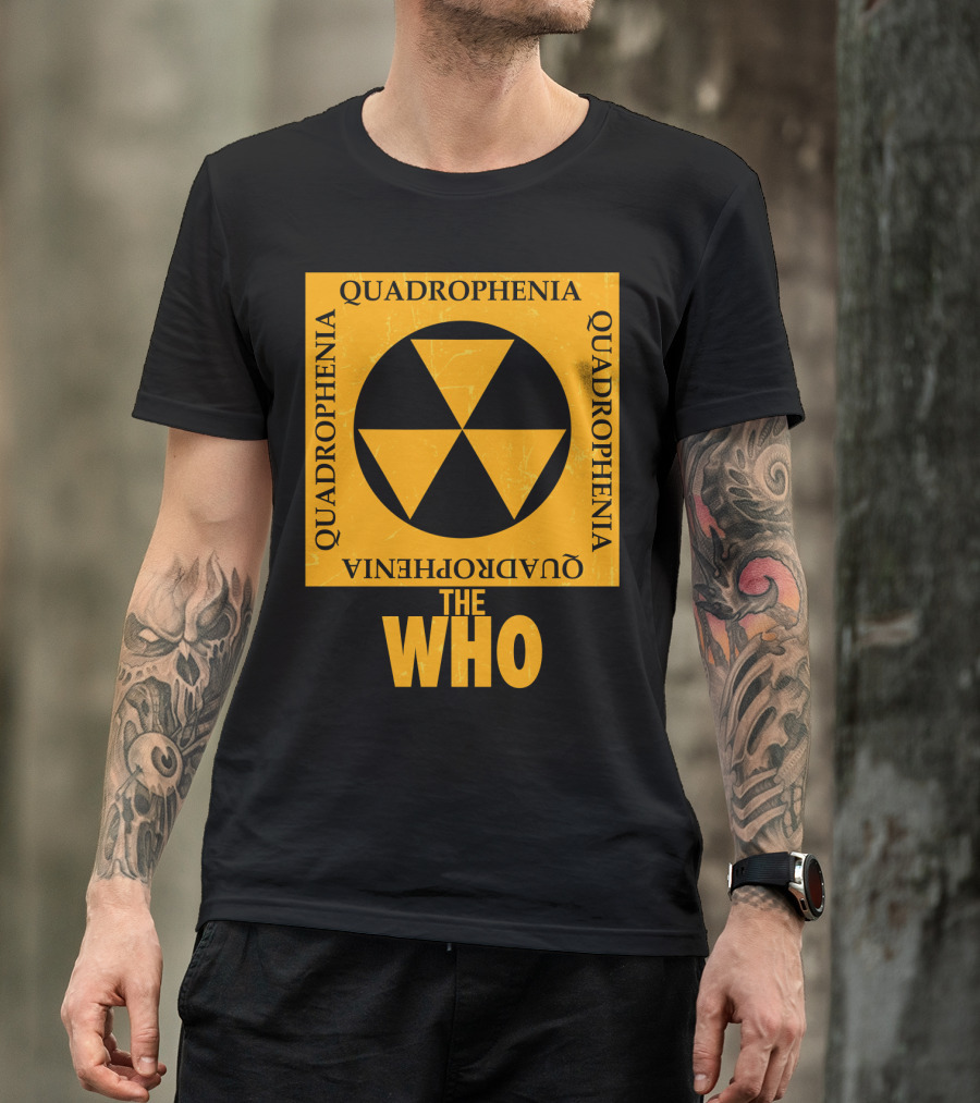 The Who Quadrophenia Yellow Radiation Symbol Square T-Shirt