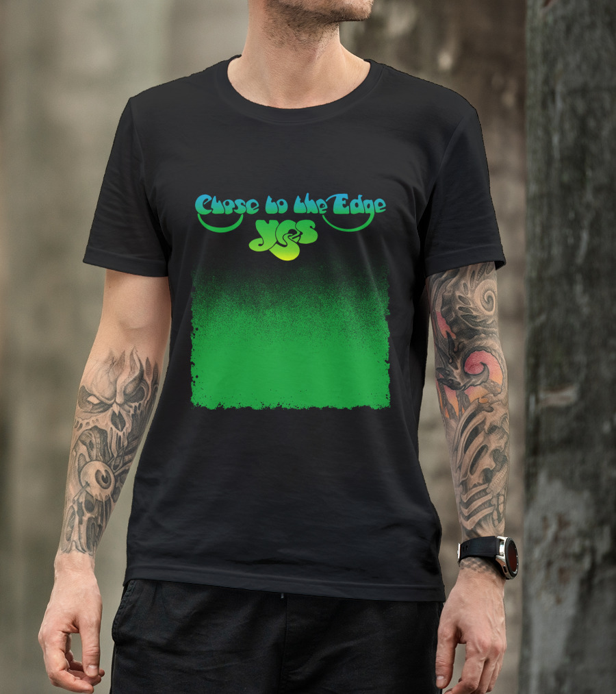 Close To The Edge Yes Logo Green Gradient T-Shirt