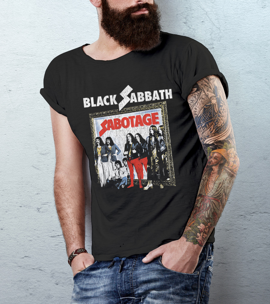 BLACK SABBATH SABOTAGE BAND PHOTO IN FRAME T-Shirt