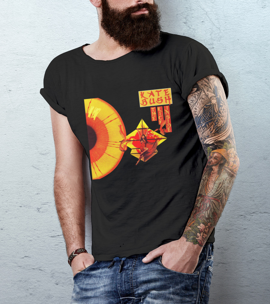 Kate Bush The Kick Inside Eye Graphic With Yellow And Red T-Shirt
