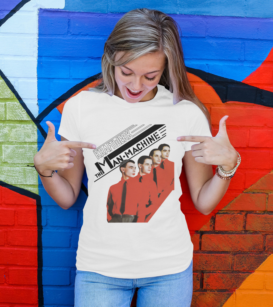 Kraftwerk The Man Machine Album Art Red Outfit Quartet T-Shirt