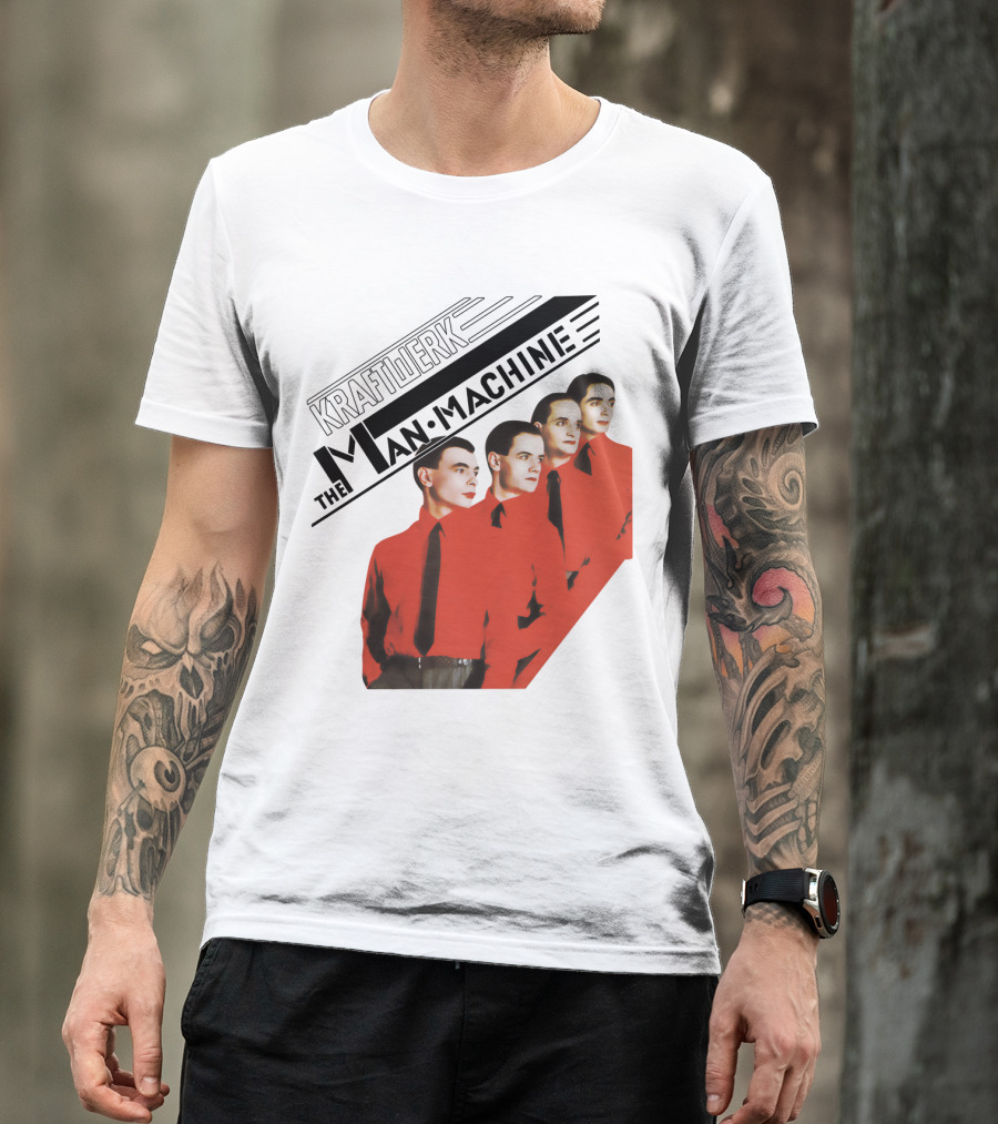 Kraftwerk The Man Machine Album Art Red Outfit Quartet T-Shirt