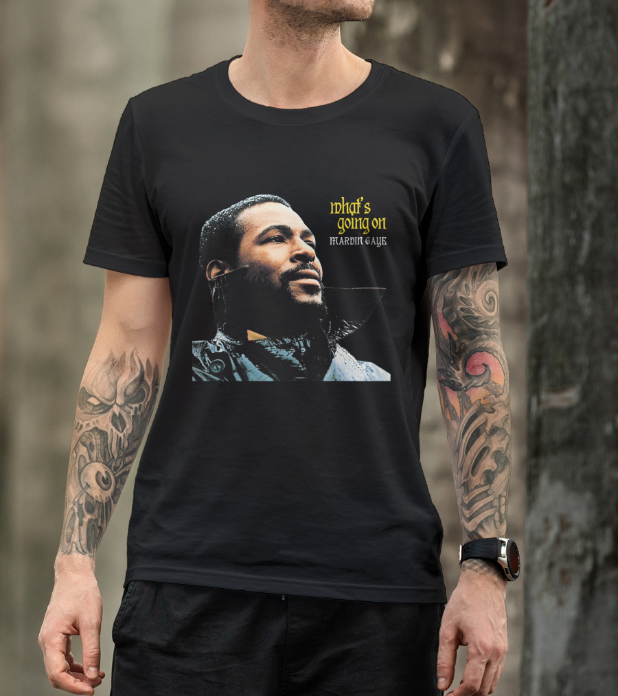 Marvin Gaye What's Going On Album Cover 1971 Vintage Look T-Shirt