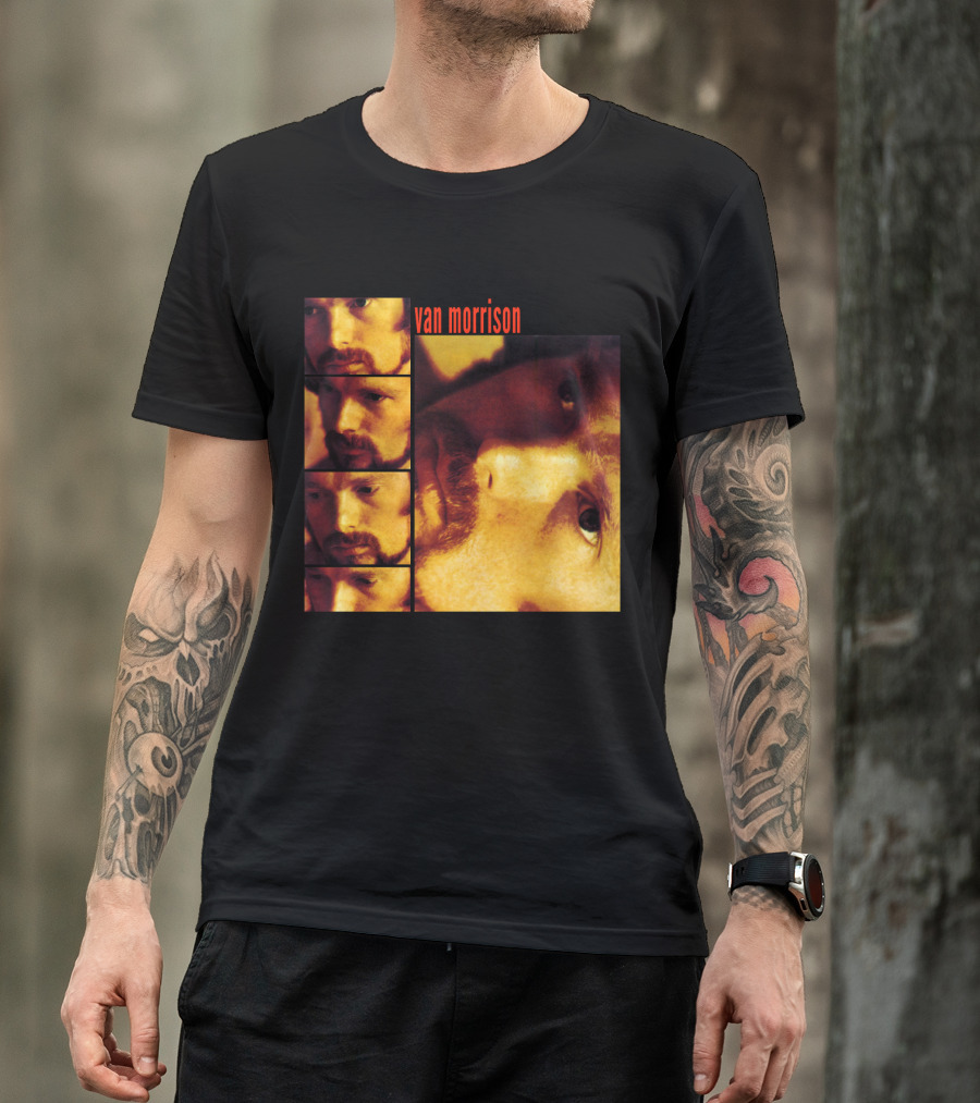 Van Morrison Moondance 1970 Album Cover Multiple Portraits T-Shirt