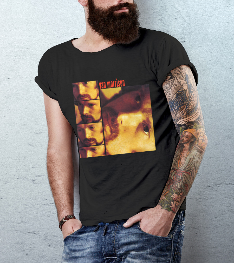 Van Morrison Moondance 1970 Album Cover Multiple Portraits T-Shirt