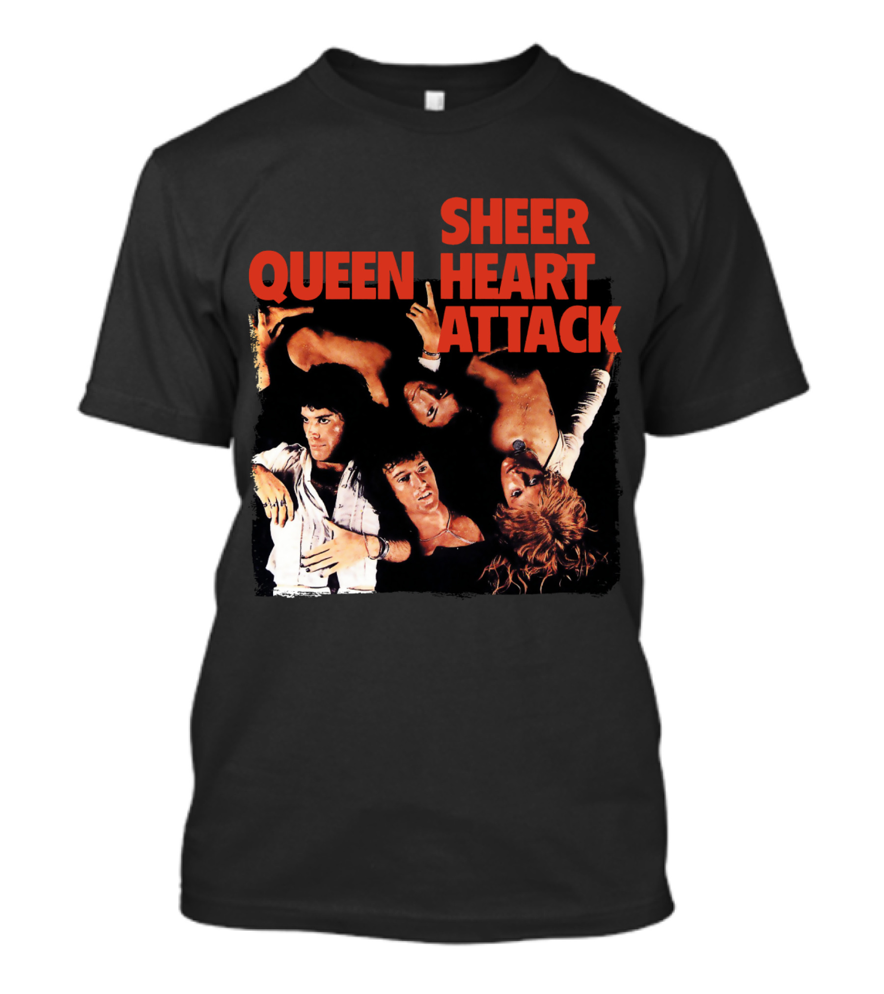 Queen Sheer Heart Attack Classic Rock Band Vintage Album Cover T-Shirt
