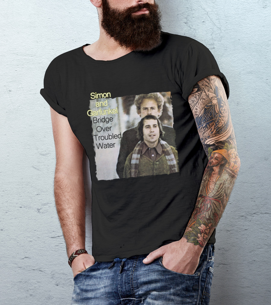 Simon And Garfunkel Bridge Over Troubled Water 1970 Album Cover T-Shirt