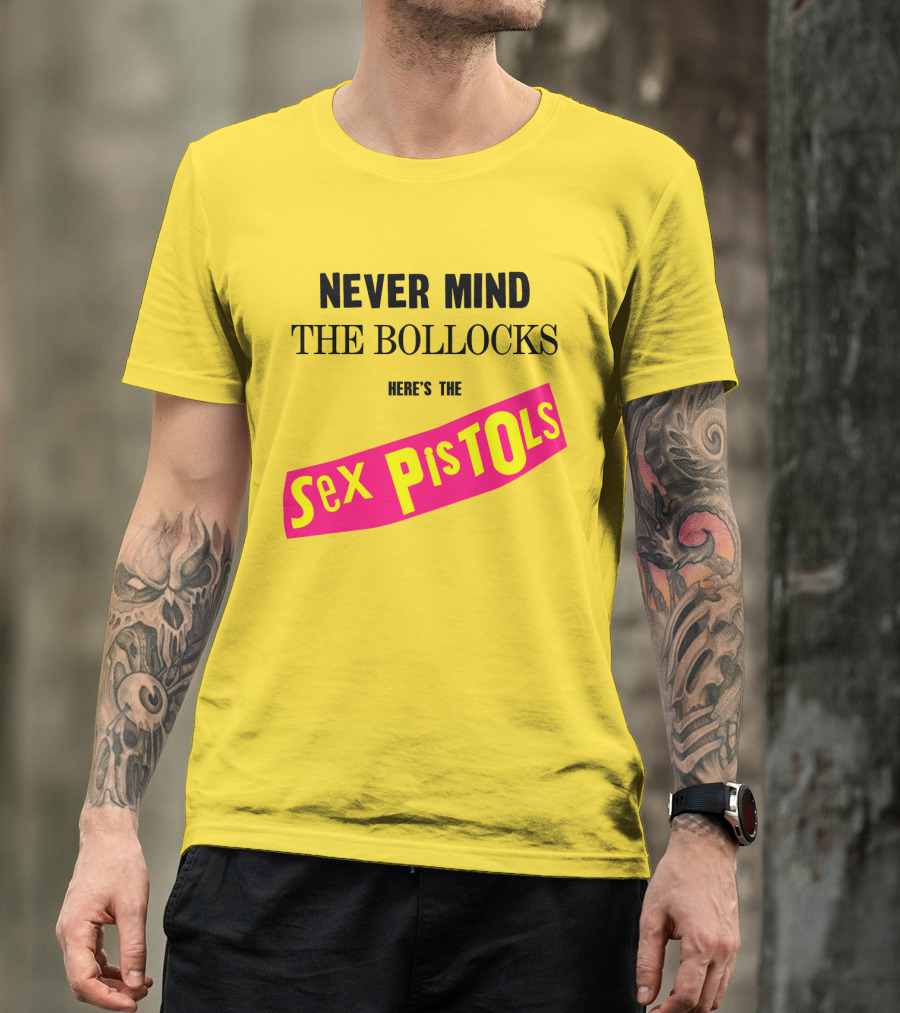 Never Mind The Bollocks Here's The Sex Pistols Classic Punk Rock Album Cover T-Shirt
