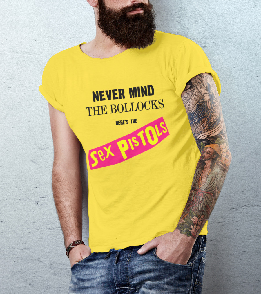 Never Mind The Bollocks Here's The Sex Pistols Classic Punk Rock Album Cover T-Shirt