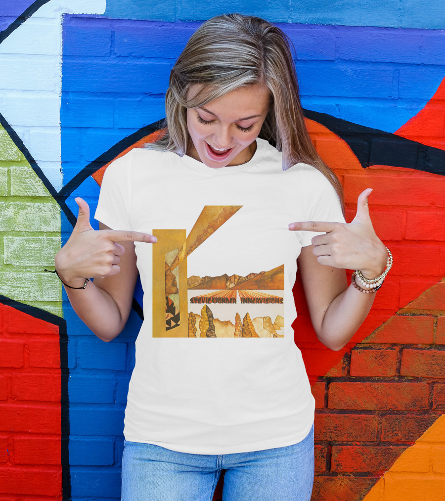 Stevie Wonder Innervisions Album Art Landscape Motif T-Shirt