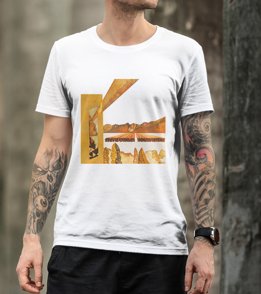 Stevie Wonder Innervisions Album Art Landscape Motif T-Shirt