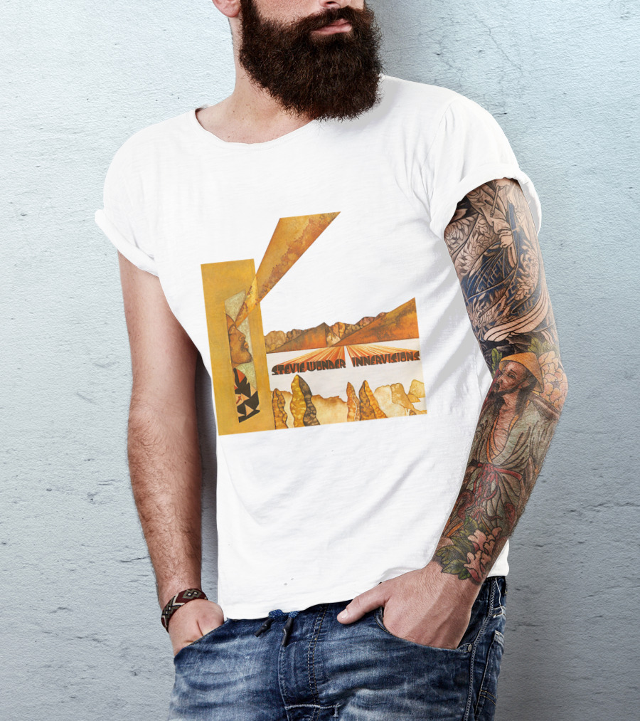 Stevie Wonder Innervisions Album Art Landscape Motif T-Shirt