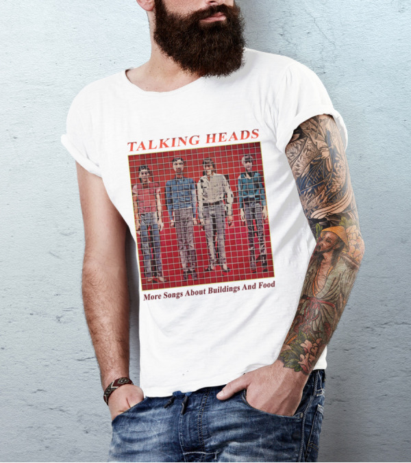 TALKING HEADS More Songs About Buildings And Food Album Cover With Grid T-Shirt