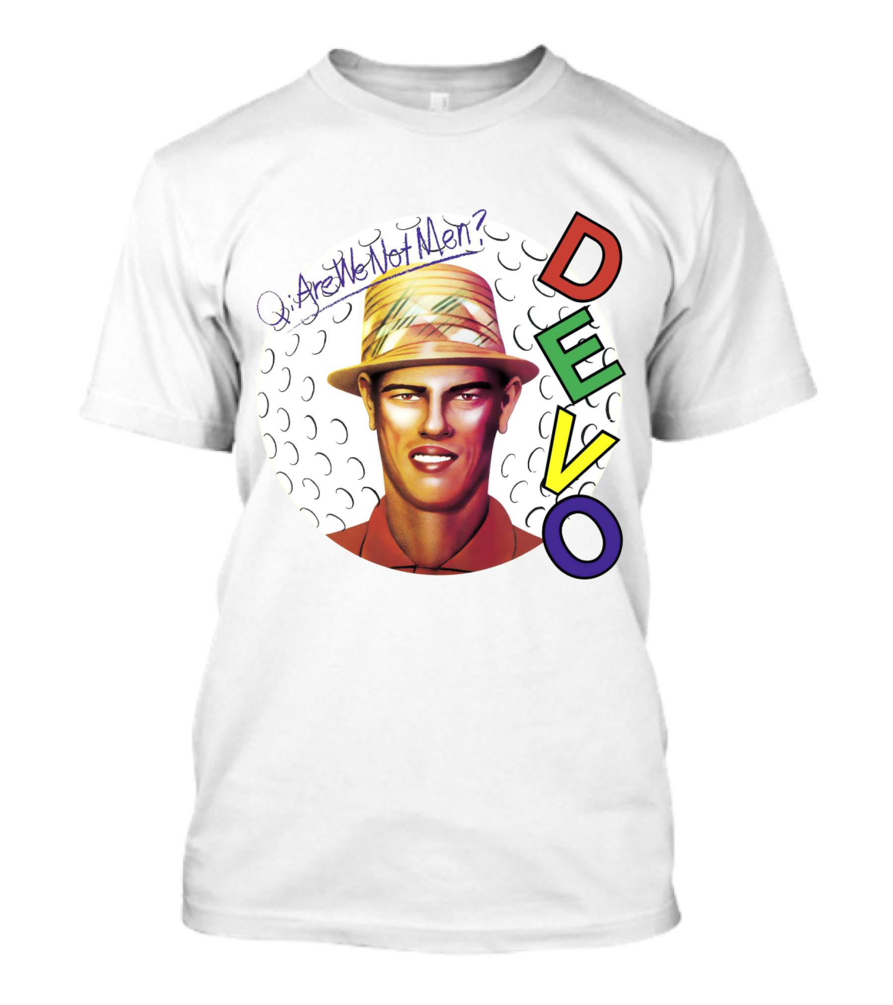 Are We Not Men? DEVO Retro Style Hat T-Shirt