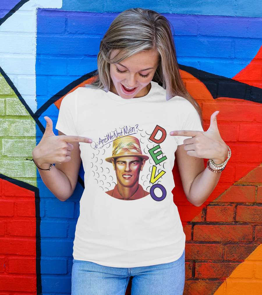 Are We Not Men? DEVO Retro Style Hat T-Shirt