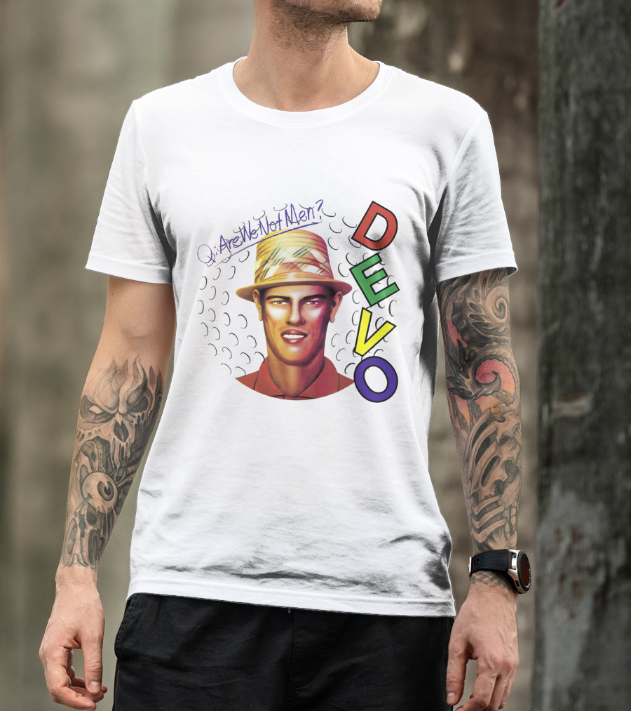 Are We Not Men? DEVO Retro Style Hat T-Shirt
