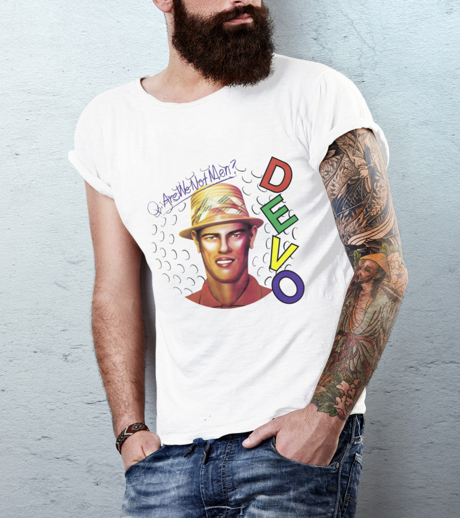 Are We Not Men? DEVO Retro Style Hat T-Shirt