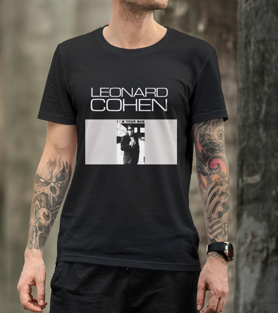 LEONARD COHEN I'M YOUR MAN Classic Monochrome T-Shirt