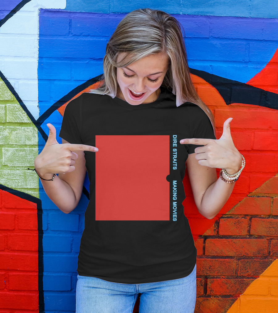 Dire Straits Making Movies Album Cover Red Rectangle T-Shirt