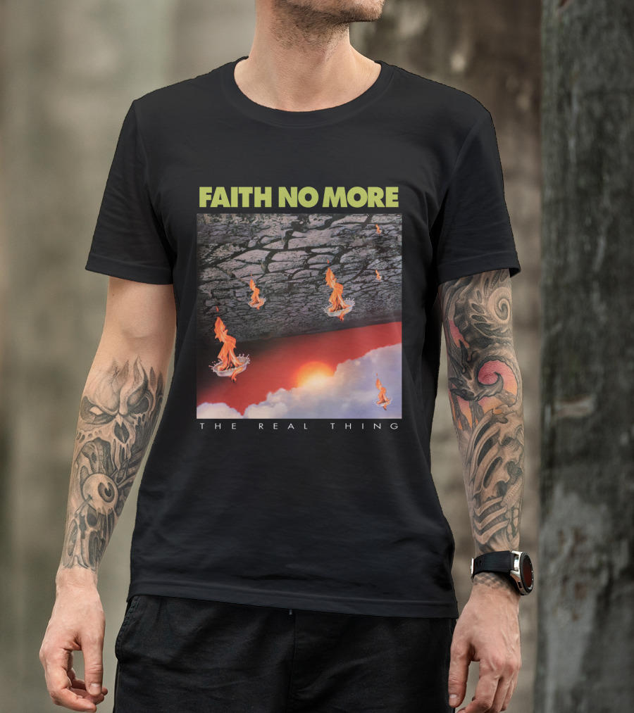 Faith No More The Real Thing Cracked Lava And Flames T-Shirt