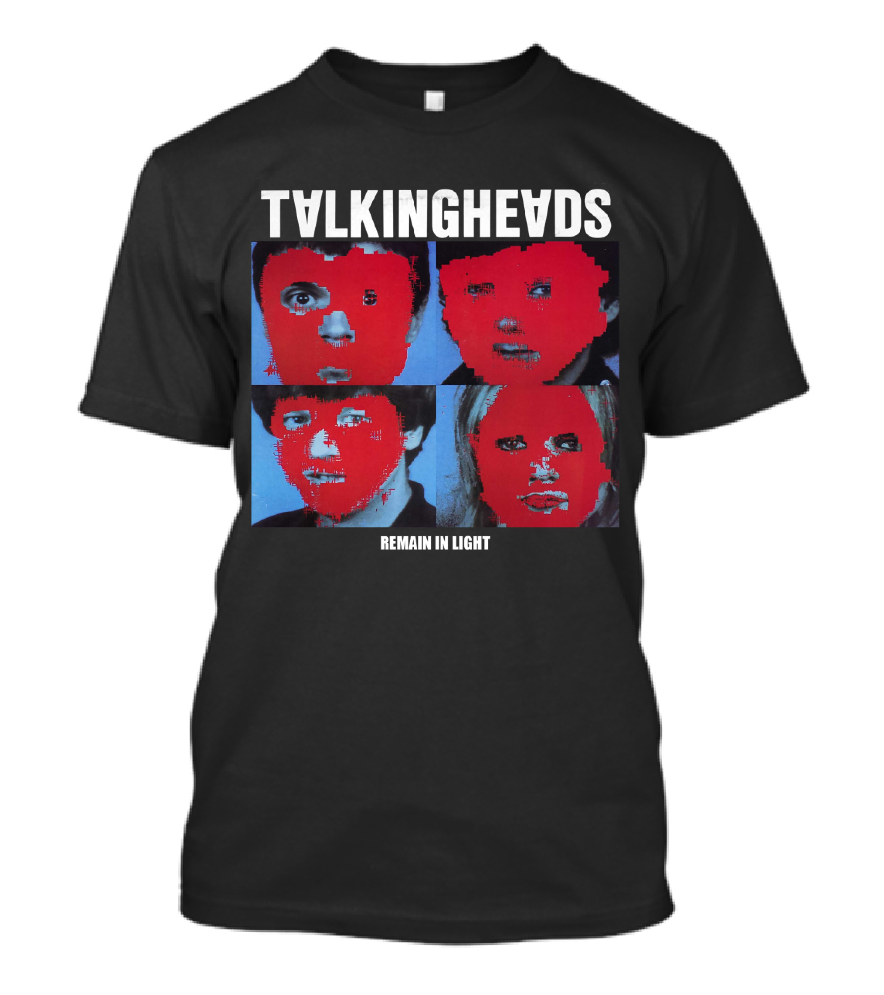 Talking Heads Remain In Light Pixelated Faces Album Cover T-Shirt