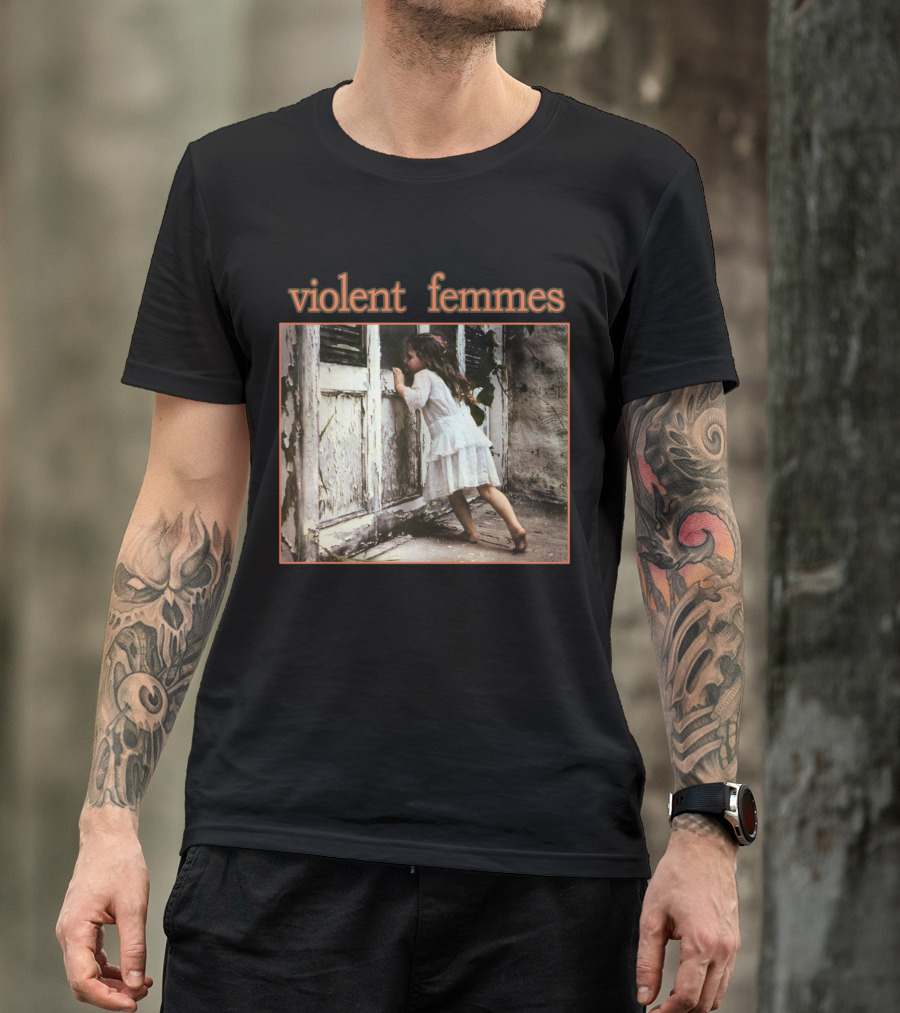 Violent Femmes Child Peeking Through Doorway Album Cover T-Shirt
