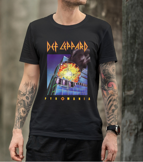 Def Leppard Pyromania Album Art Explosion Building Iconic T-Shirt