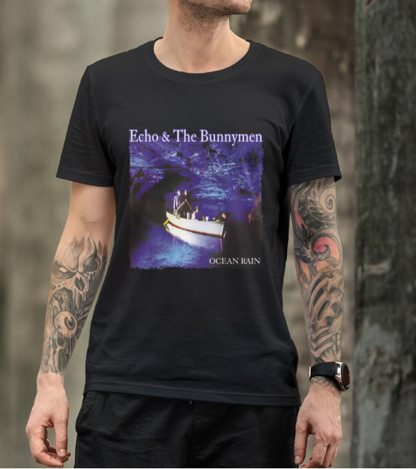 Echo And The Bunnymen Ocean Rain Blue Cave Boat Scene T-Shirt