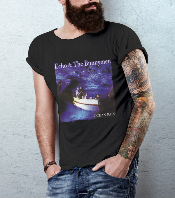 Echo And The Bunnymen Ocean Rain Blue Cave Boat Scene T-Shirt