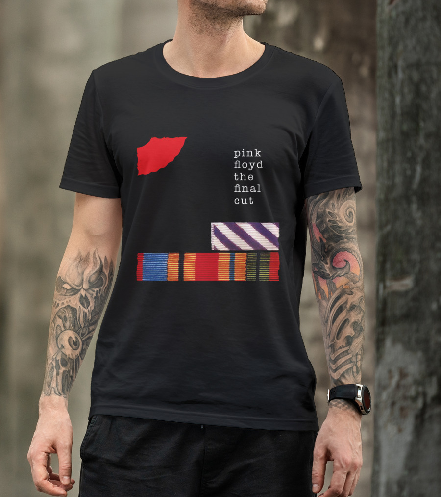 Pink Floyd The Final Cut Album Art With Military Ribbon And Black T-Shirt