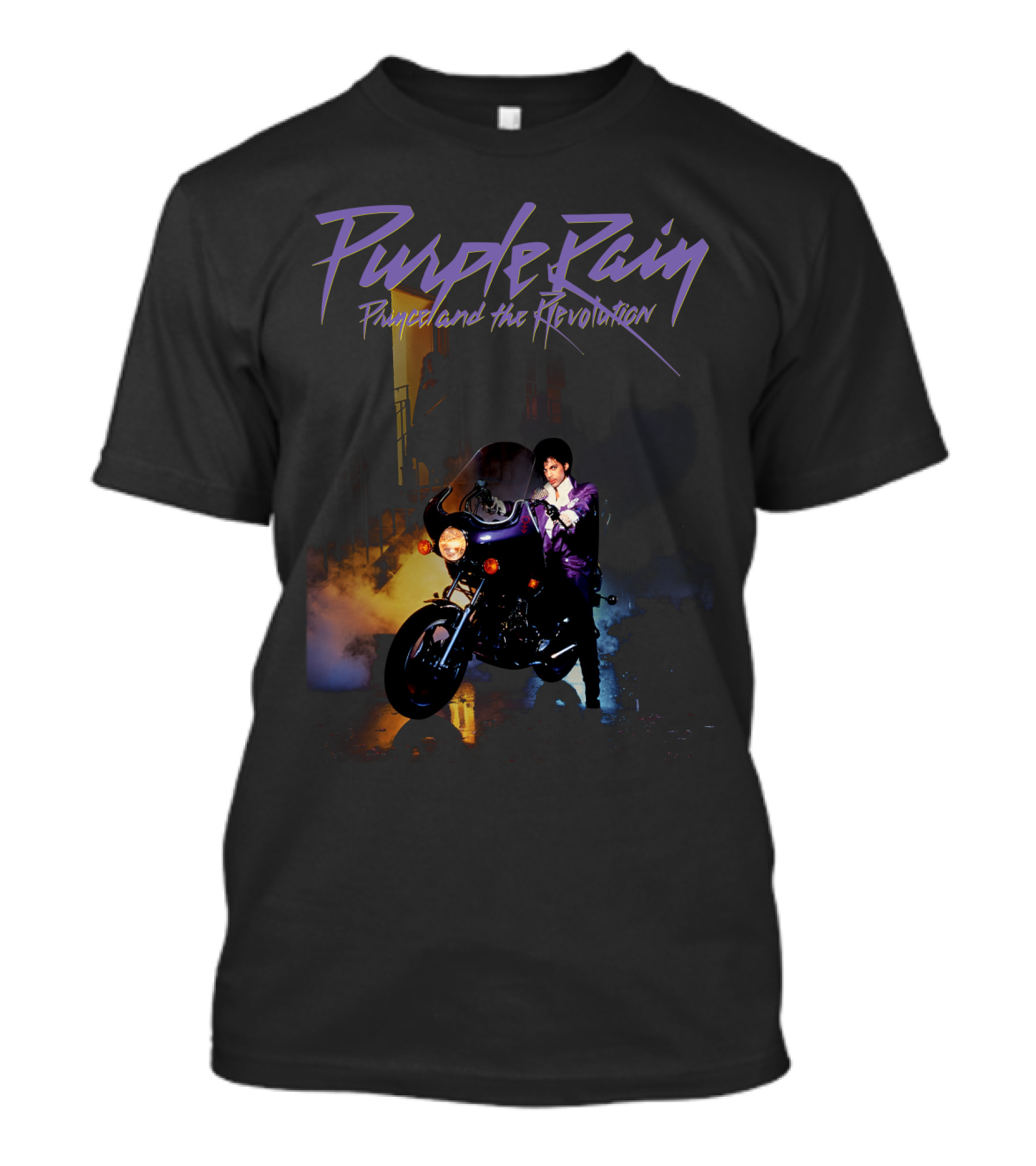 Purple Rain Prince And The Revolution Motorcycle Scene T-Shirt