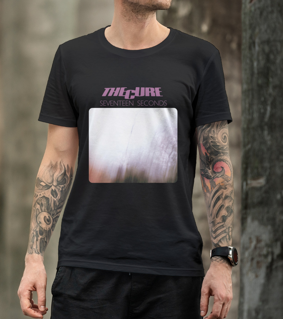 The Cure Seventeen Seconds Blurred Trees Album Cover T-Shirt