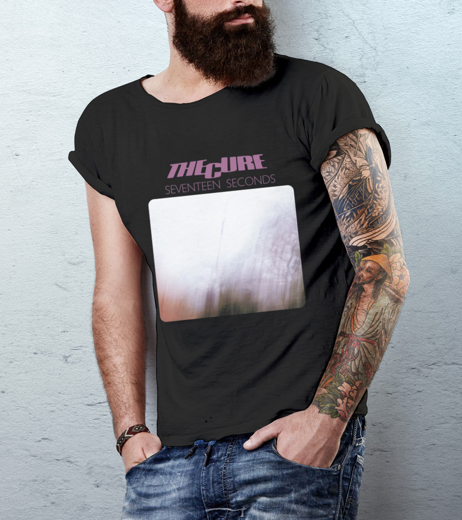The Cure Seventeen Seconds Blurred Trees Album Cover T-Shirt