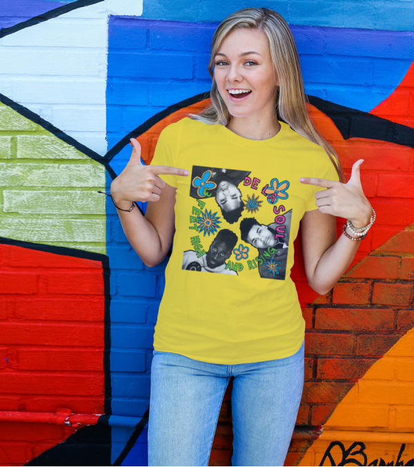 De La Soul 3 Feet High And Rising Psychedelic Flower T-Shirt