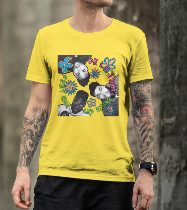 De La Soul 3 Feet High And Rising Psychedelic Flower T-Shirt