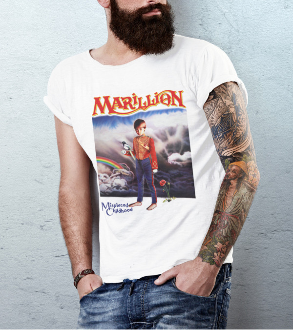 Marillion Misplaced Childhood Rainbow Cloudy Sky Soldier Boy T-Shirt