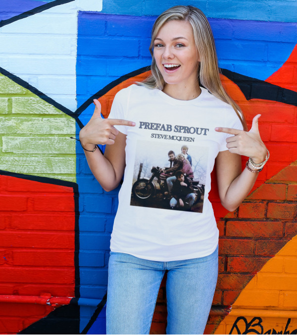 Prefab Sprout Steve McQueen Motorcycle Group Image T-Shirt