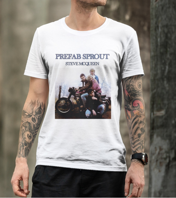 Prefab Sprout Steve McQueen Motorcycle Group Image T-Shirt