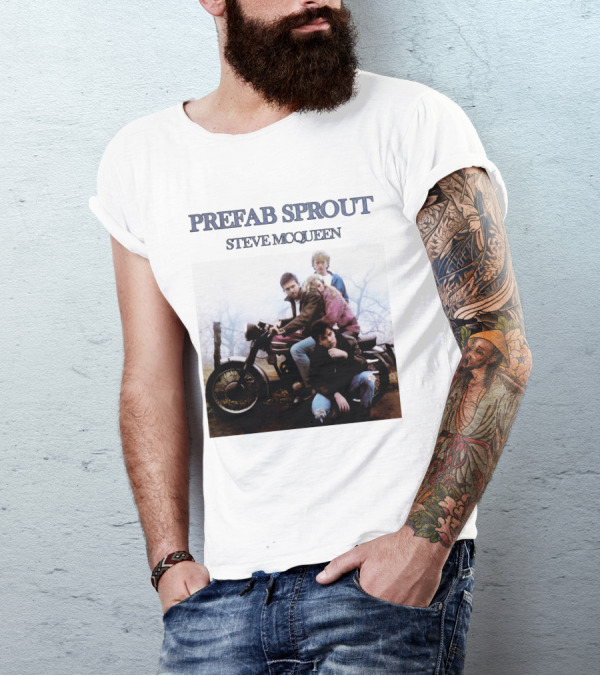 Prefab Sprout Steve McQueen Motorcycle Group Image T-Shirt