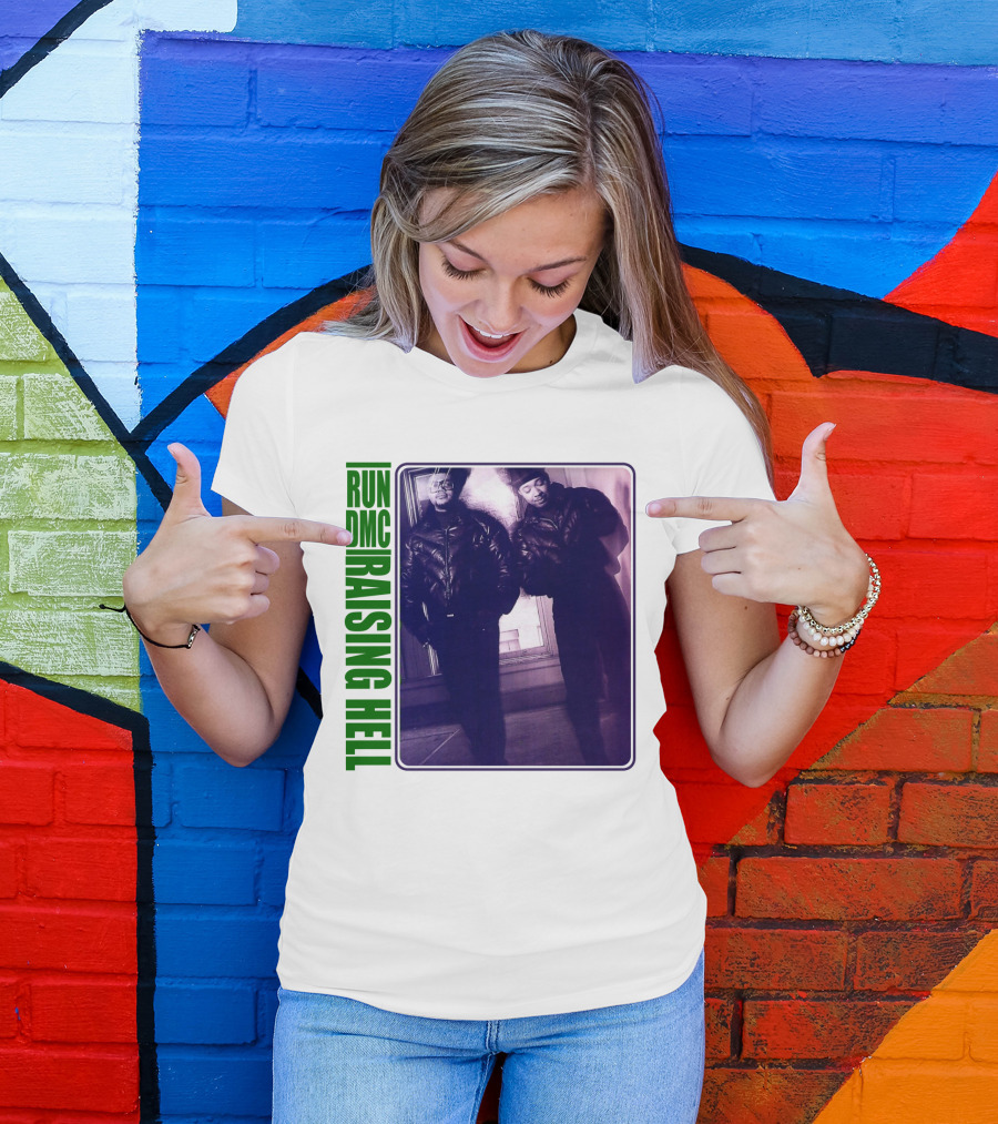 Run Dmc Raising Hell 1986 Music Album Hip Hop Legends T-Shirt
