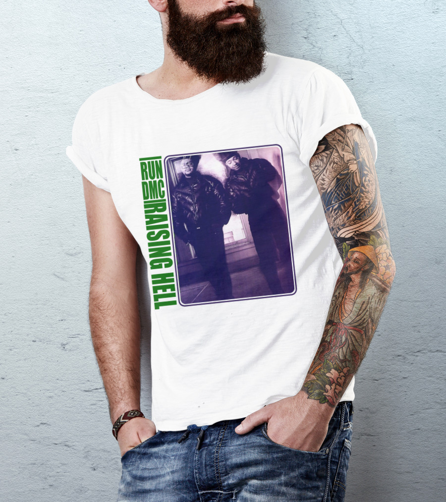 Run Dmc Raising Hell 1986 Music Album Hip Hop Legends T-Shirt