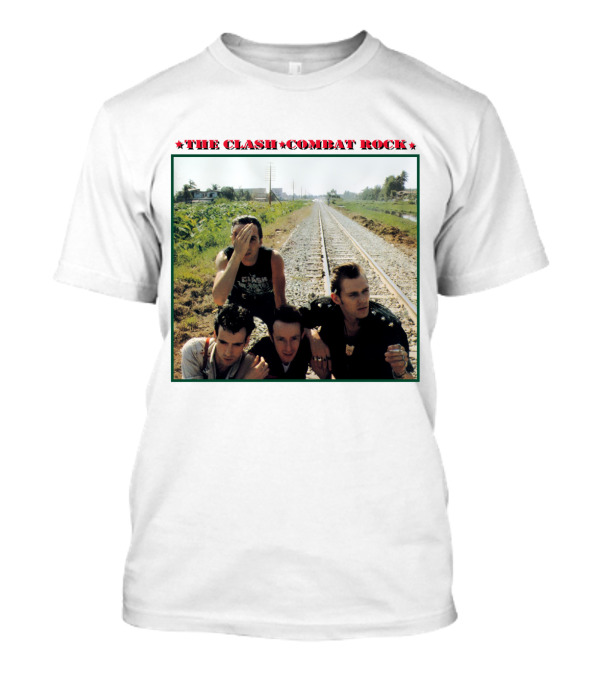 The Clash Combat Rock Album Cover Railroad Scene T-Shirt
