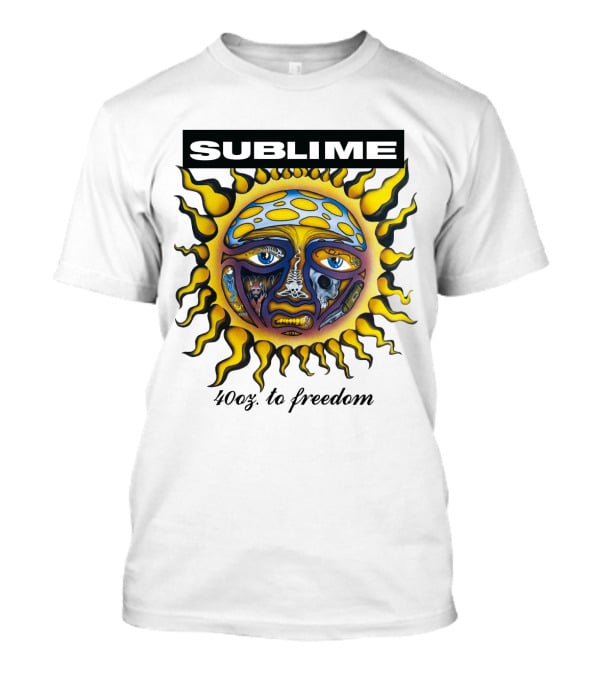 Sublime 40 Oz To Freedom Sun Face T-Shirt