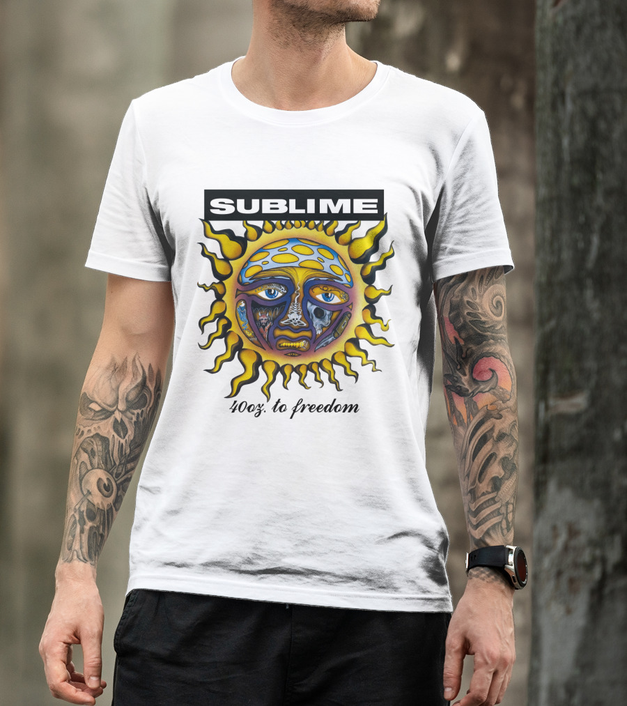 Sublime 40 Oz To Freedom Sun Face T-Shirt